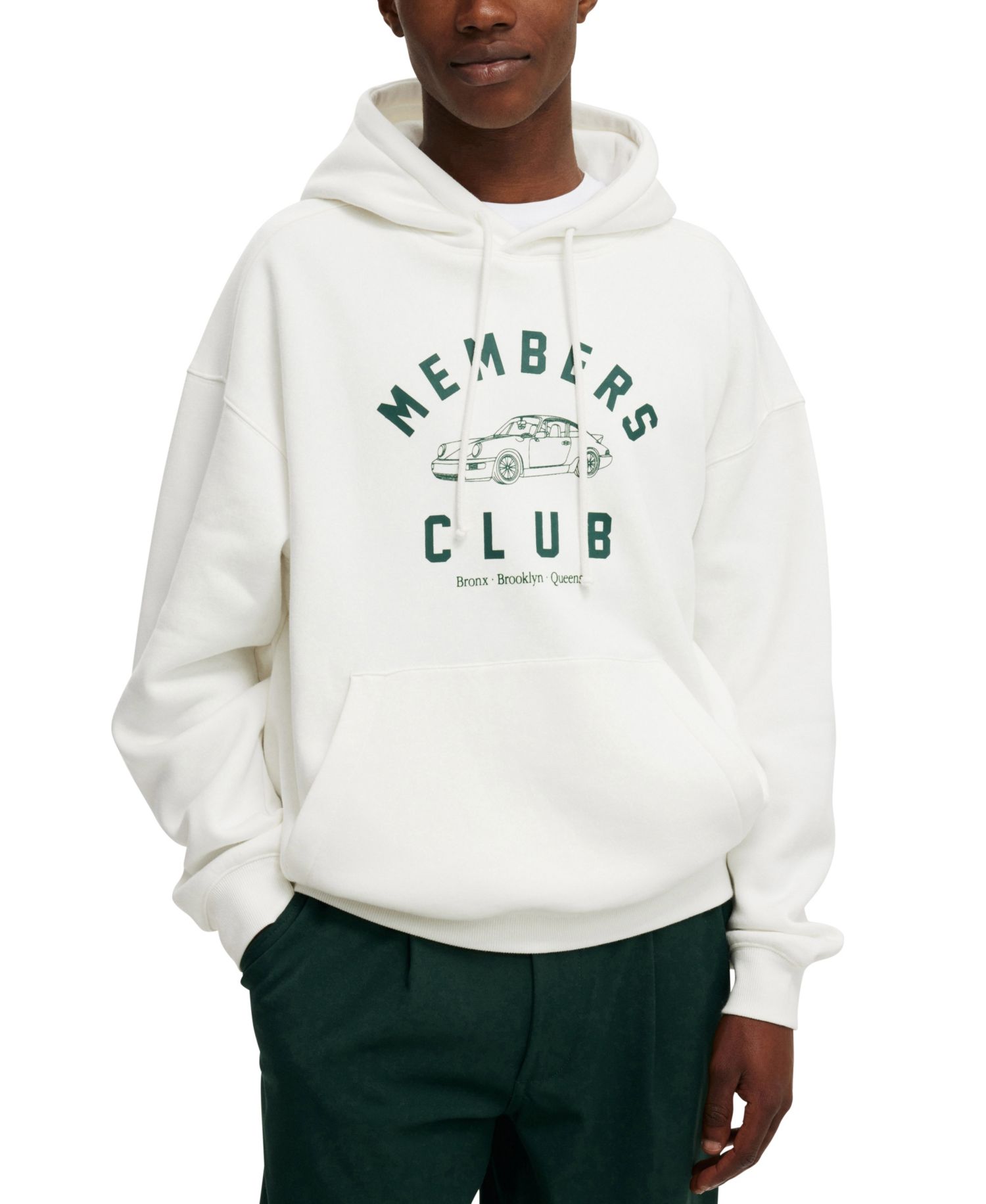 Men's Long-Sleeve Graphic Hooded Sweatshirt