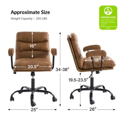 Bartholomew Modern Office Chair with SGS International Certified Stainless Steel Gas Spring