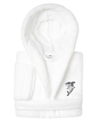 Kids Shark Super Plush Double Brushed Hooded Bathrobe