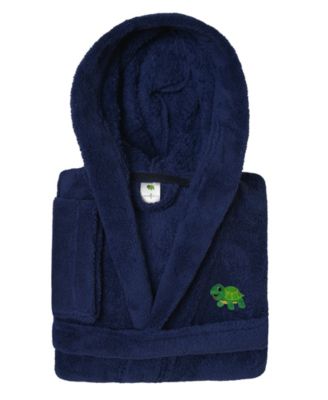 Kids Turtle Super Plush Double Brushed Hooded Bathrobes
