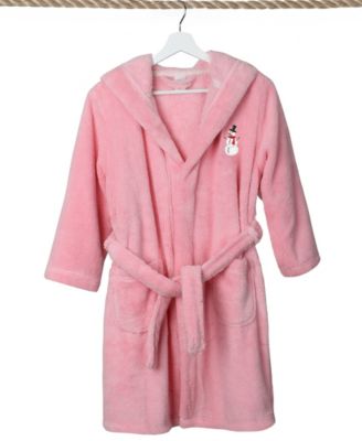 Kids Snowman Super Plush Double Brushed Hooded Bathrobe
