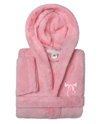 Kids Bow Super Plush Double Brushed Hooded Bathrobe