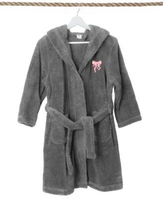 Kids Bow Super Plush Double Brushed Hooded Bathrobe