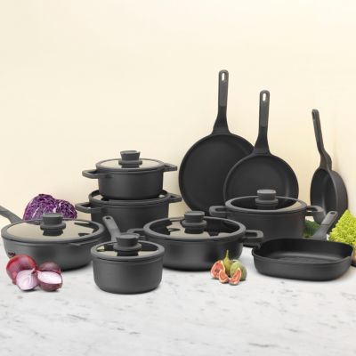 Leo Stone+ Nonstick Ceramic 8" Stock Pot with Lid Recycled, 3qt