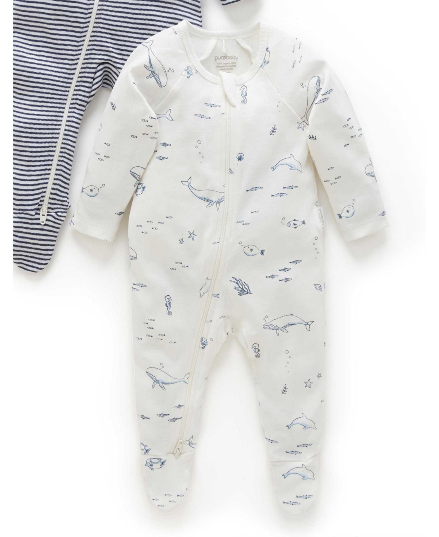 Baby Boys 2 Pack Zip Coverall