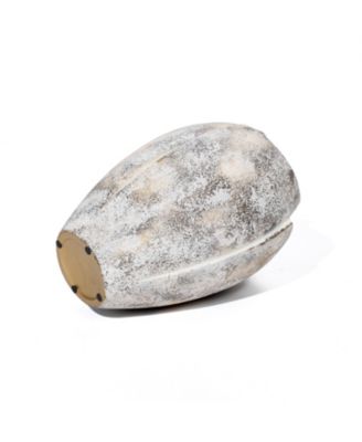 Modern Marble White 12.2-Inch Tall Stoneware Table Vase