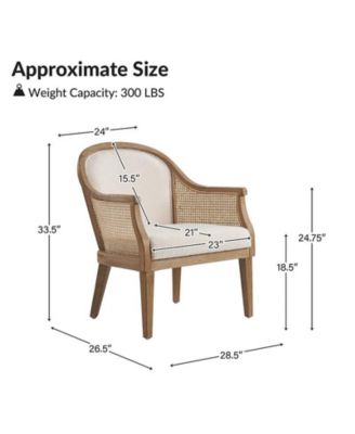 Werner Farmhouse Rattan Solid Wood Armchair