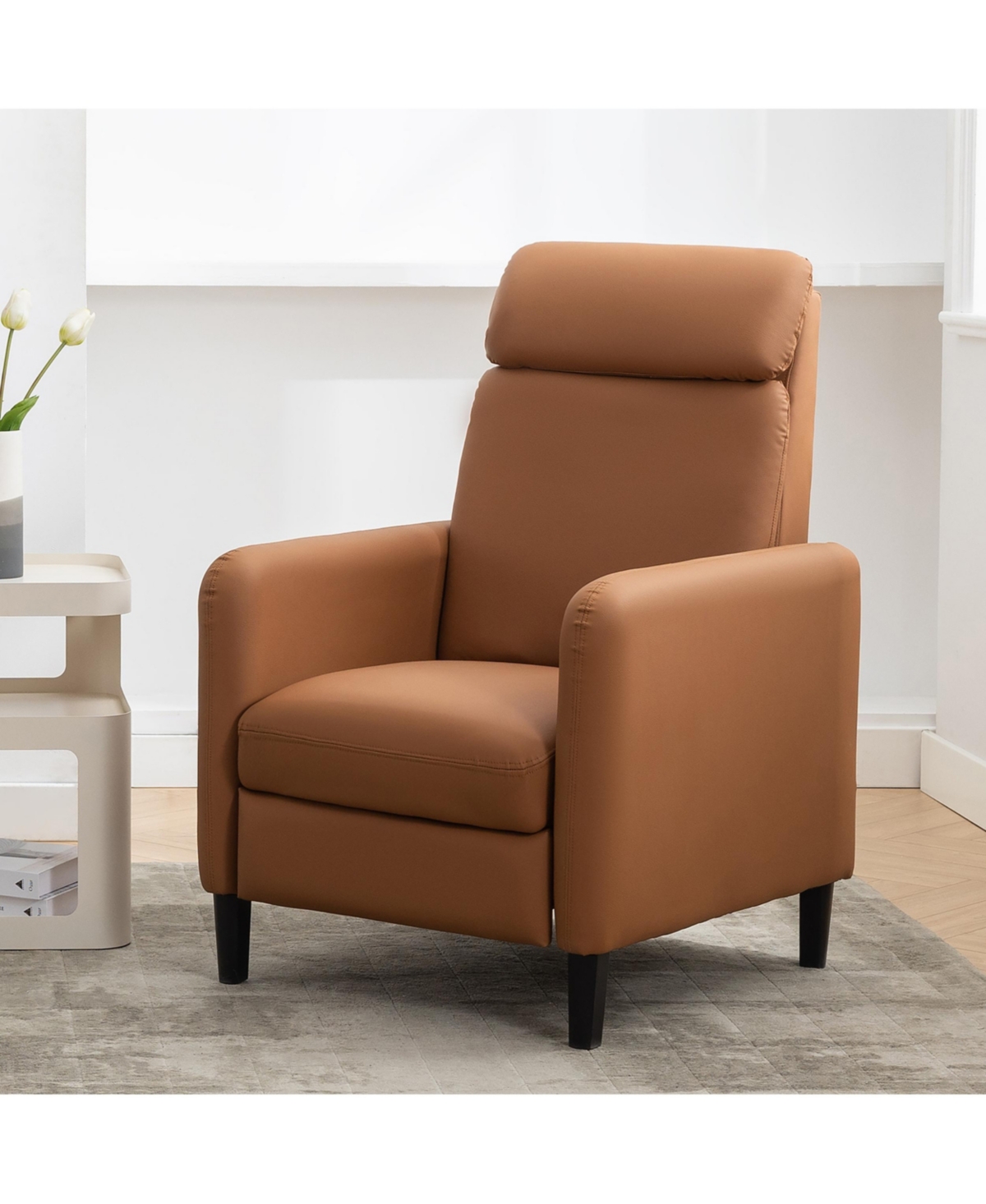 Slickblue Modern Artistic Adjustable Recliner Chair in Pu Leather Perfect for Living Room, Bedroom, and Home Theater