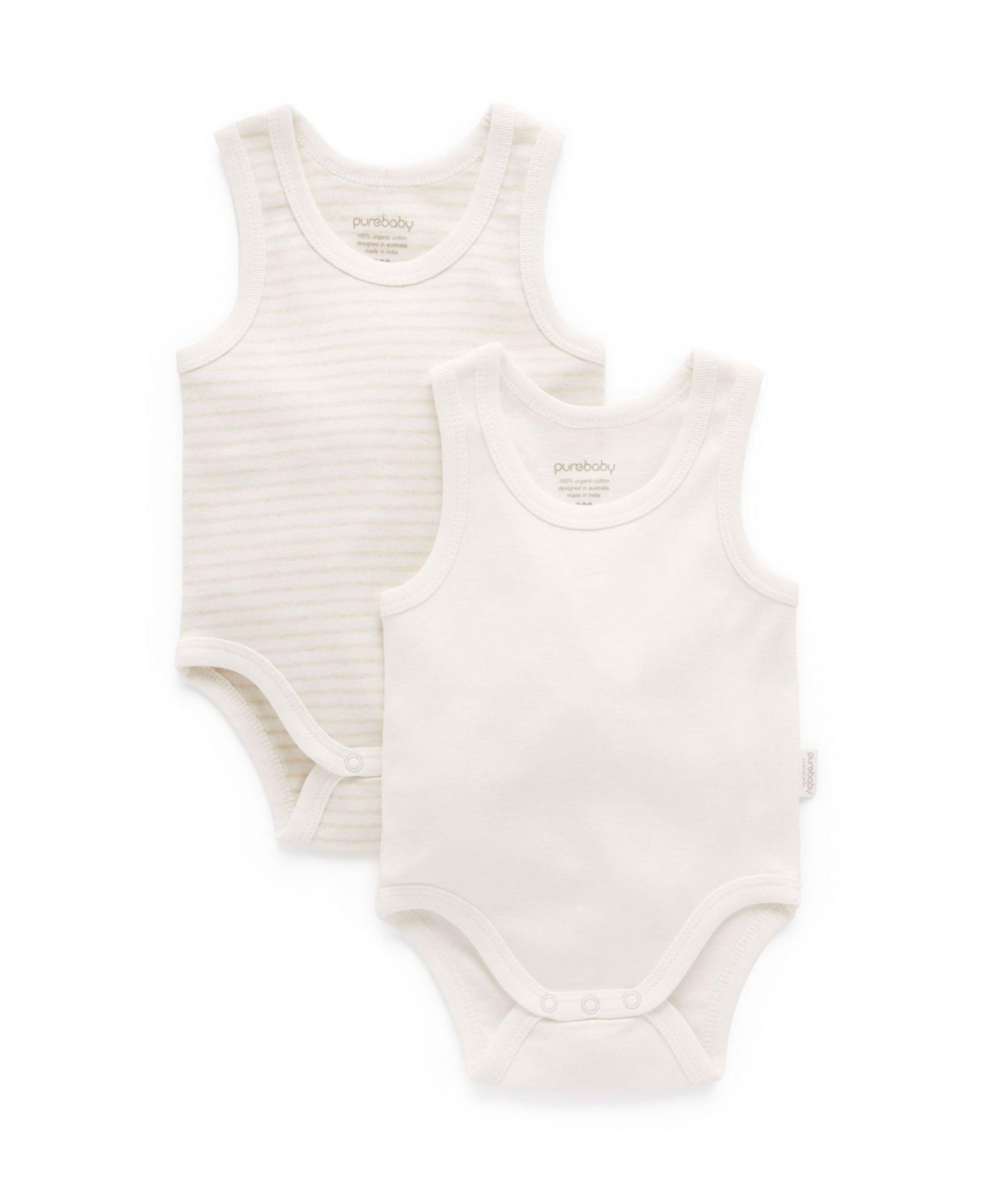 Baby Boy and Baby Girl Rib Bodysuit 2 pack