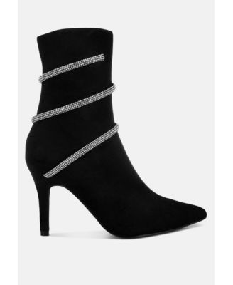 Roda Rhinestone Wrap-Around Stiletto Boots