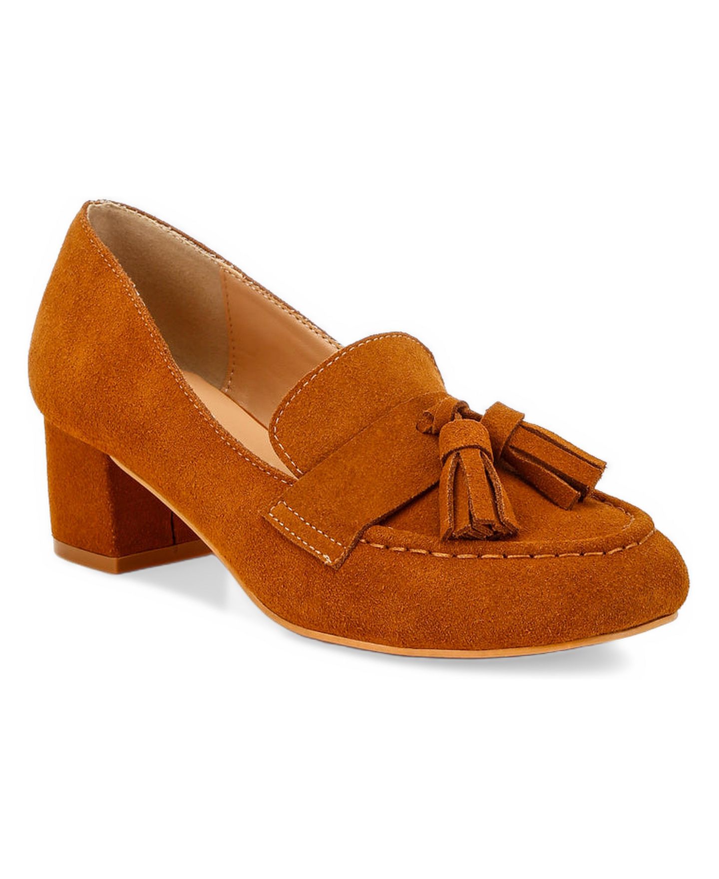Женские туфли Rag & Co Aloha Tassels Detail Suede, цвет: Рыжевато-коричневый — фото 1