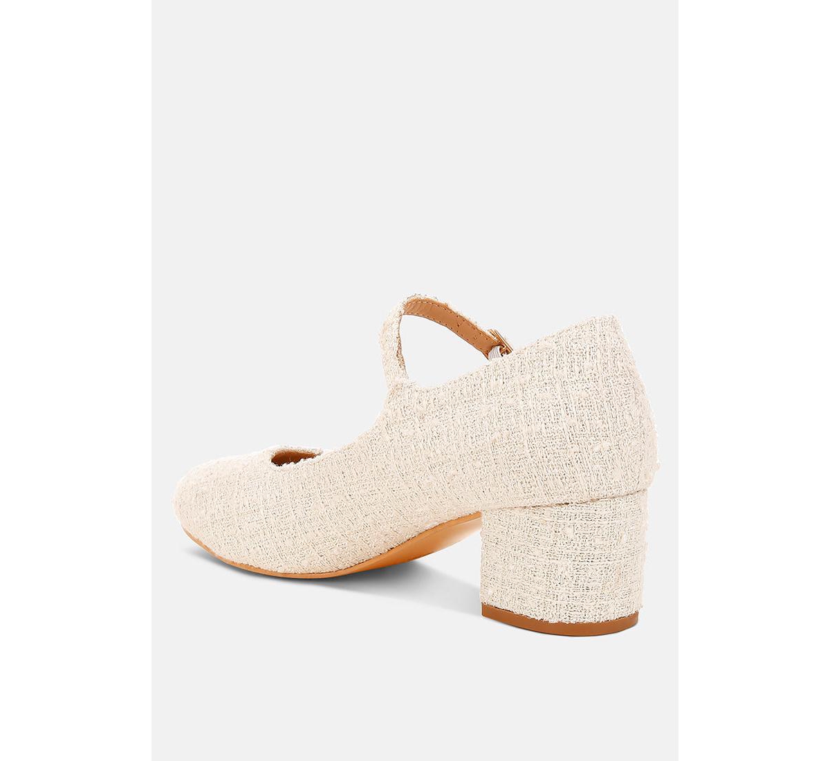 Rag & Co Antara Tweed Mary Jane Sandals