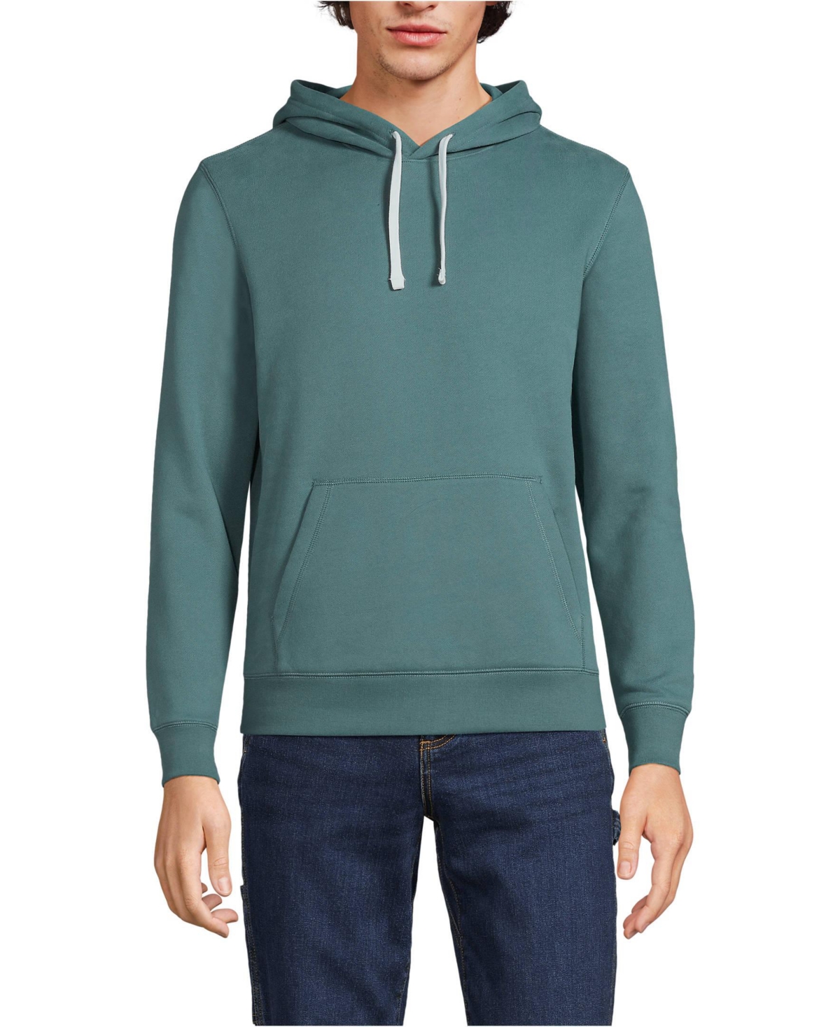 Lands' End Men's Long Sleeve Serious Sweats Pullover Hoodie Sweatshirt