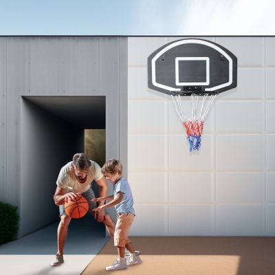 Streamdale Wall-Mounted Basketball Hoop with Unbreakable Hoop and Mesh