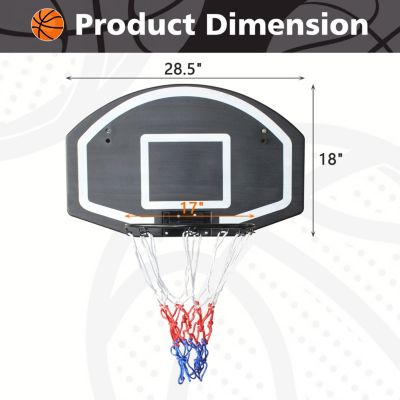 Streamdale Wall-Mounted Basketball Hoop with Unbreakable Hoop and Mesh