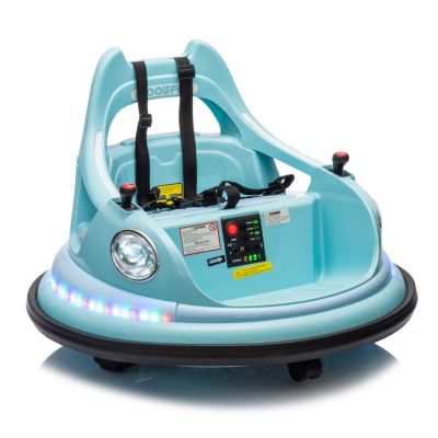 Streamdale Kids' 12V Bumper Car with Remote, LED, Bluetooth, Spin, Padding