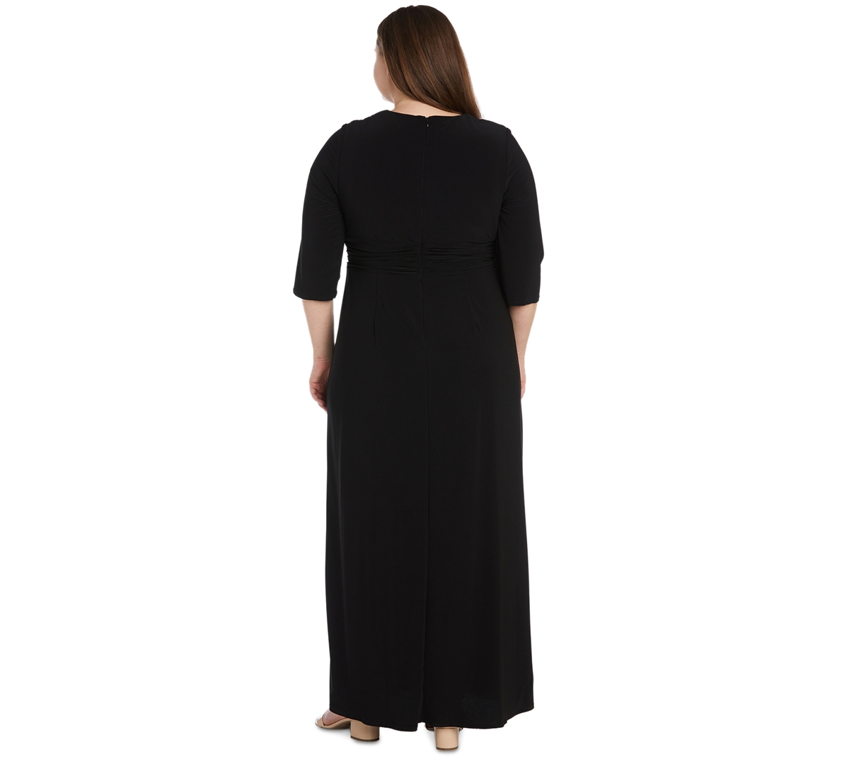 R & M Richards Plus Size Fukuro Faux-Wrap Jacket Dress