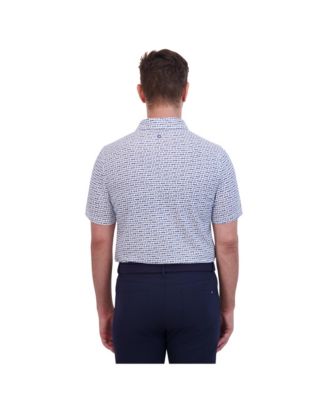 Men's Ultra Soft Shades Print Tech Terry Sports Fit Polo Shirt