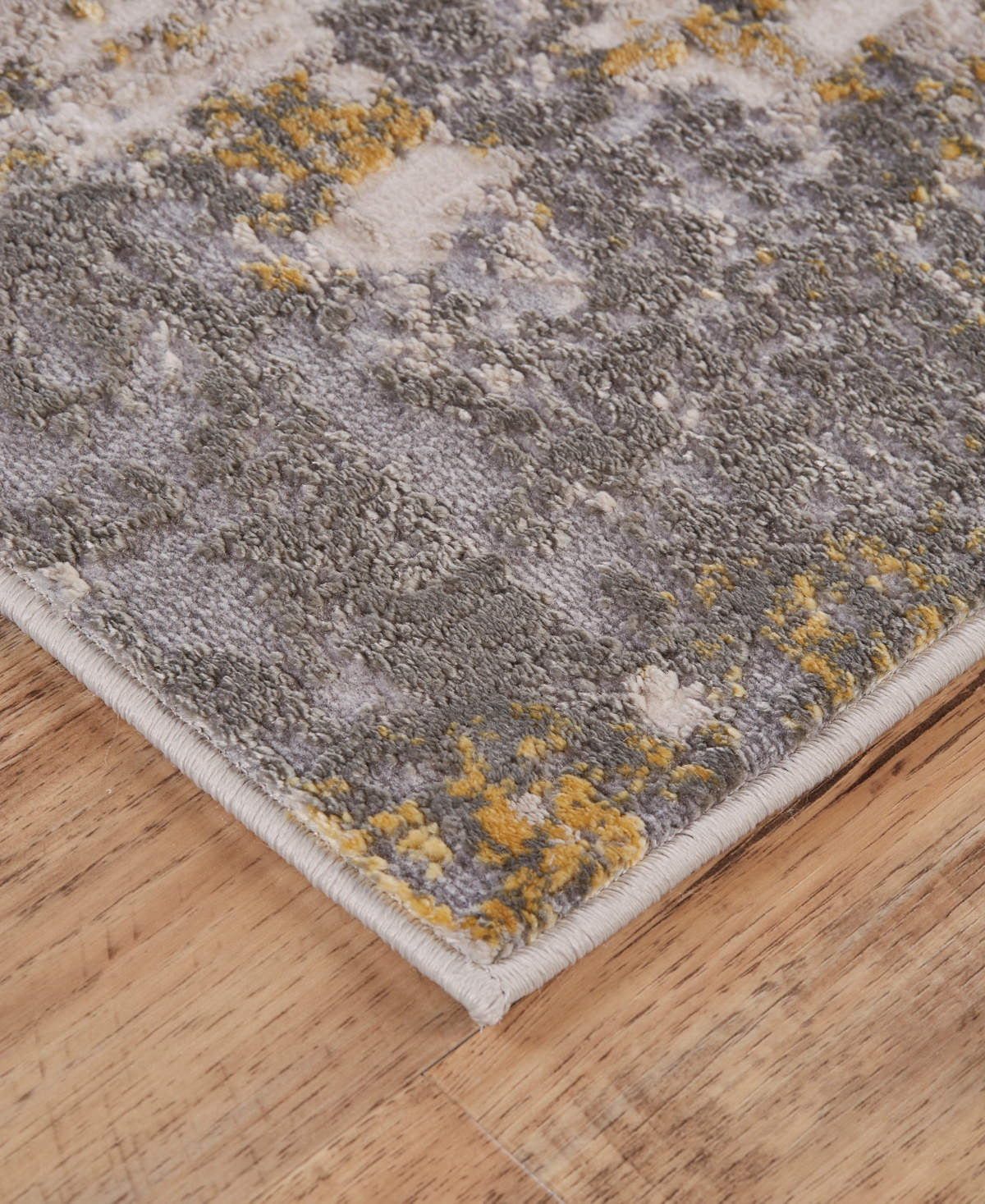 Feizy Waldor 3969f 6'7"x9'6" Area Rug In Gray,gold