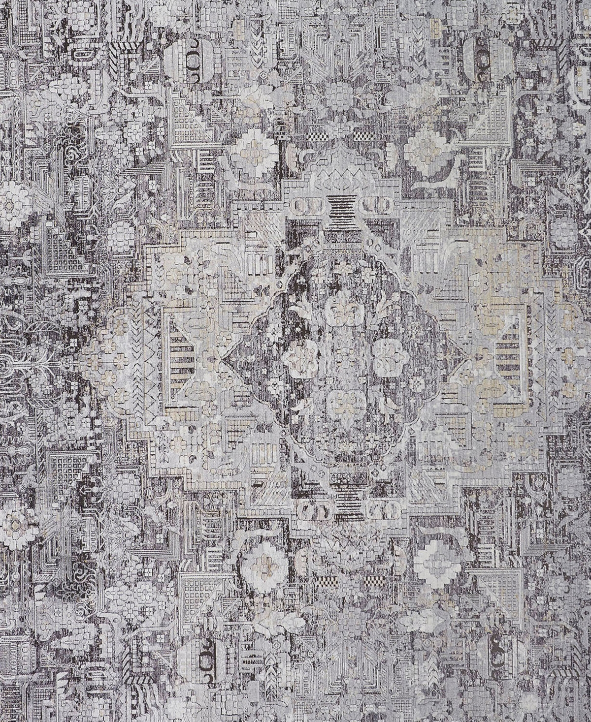 Shop Feizy Sarrant 3966f 7'10"x9'10" Area Rug In Gray