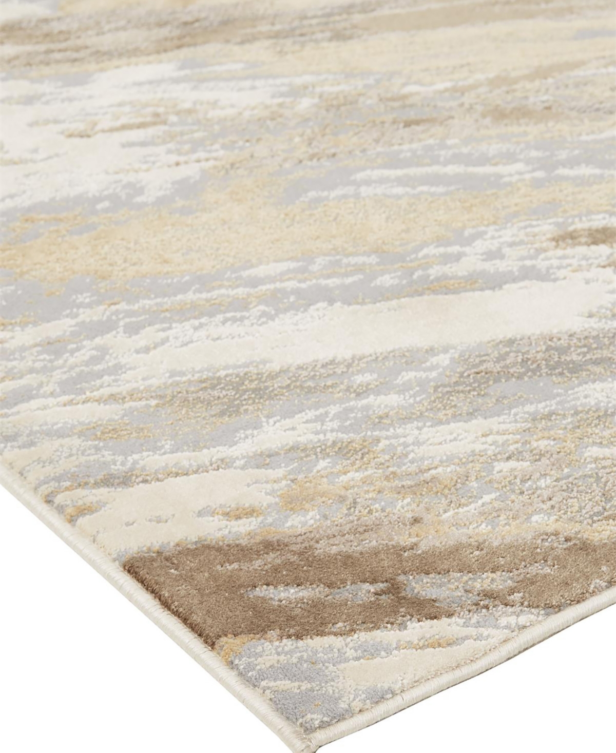 Shop Feizy Parker 3704f 2'6"x8' Runner Area Rug In Ivory,tan