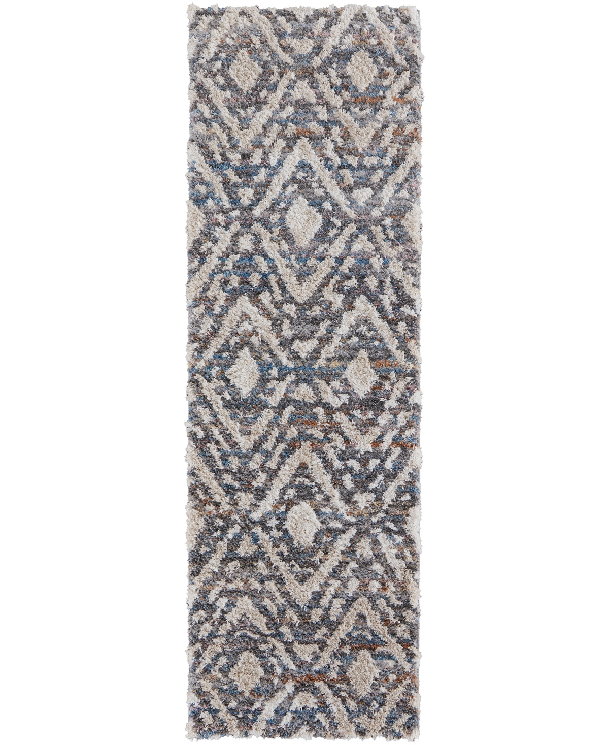 Feizy Mynka 39iaf 2'6"x8' Runner Area Rug In Ivory,gray
