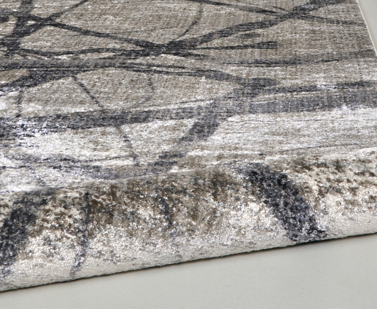 Feizy Kano 3877f 4'3"x6'3" Area Rug In Taupe,gray