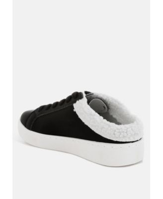 Moxie Fur Collar Slip On Sneakers