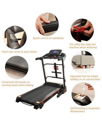 16.5 In Wide Foldable Home Treadmill w/ Bluetooth & Fitness Tracking App