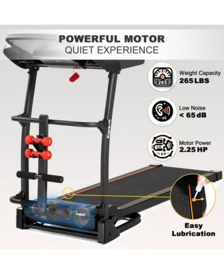 16 Inch Wide Foldable Home Treadmill w/ Bluetooth & Fitness Tracking App