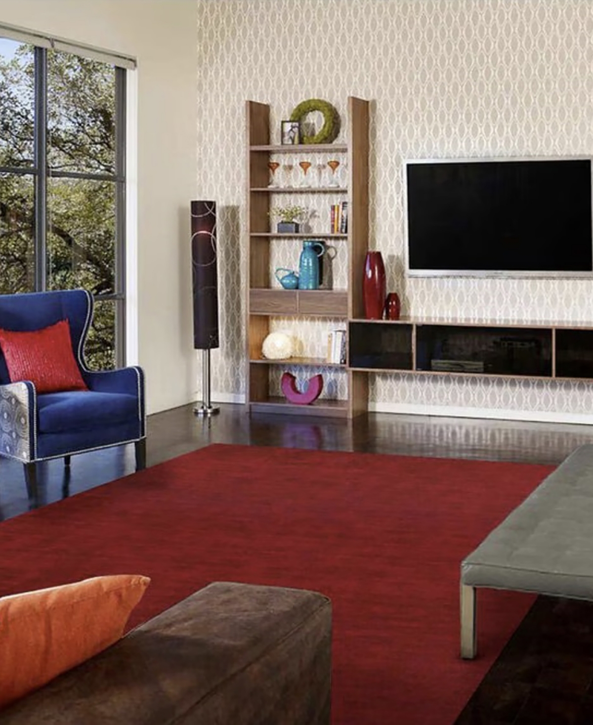 Feizy Luna 8049f Area Rug, 5' X 8' In Red