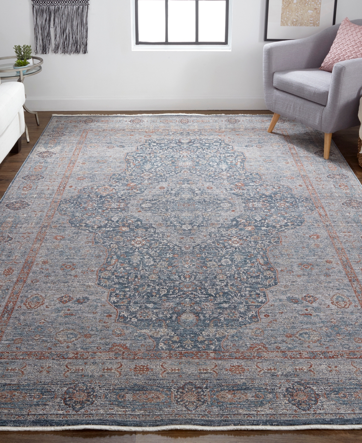 Shop Feizy Marquette 3778f 2'x3' Area Rug In Gray,blue