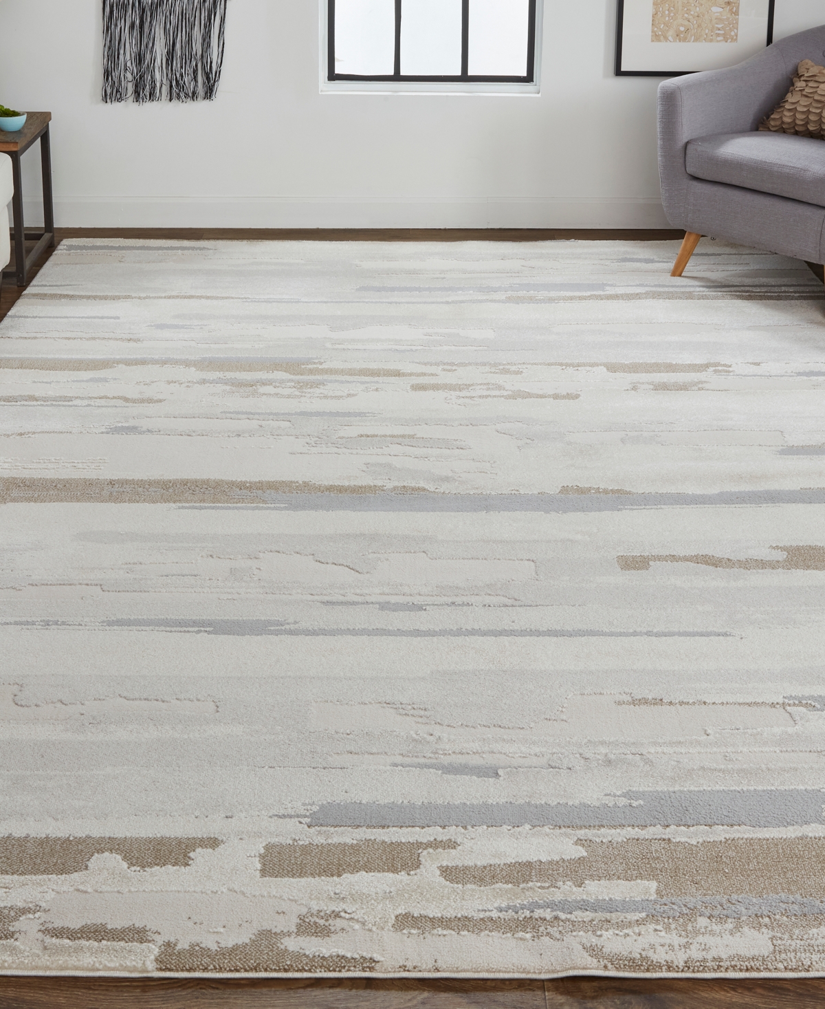 Feizy Vancouver 39fef 8'x10' Area Rug In Ivory,tan