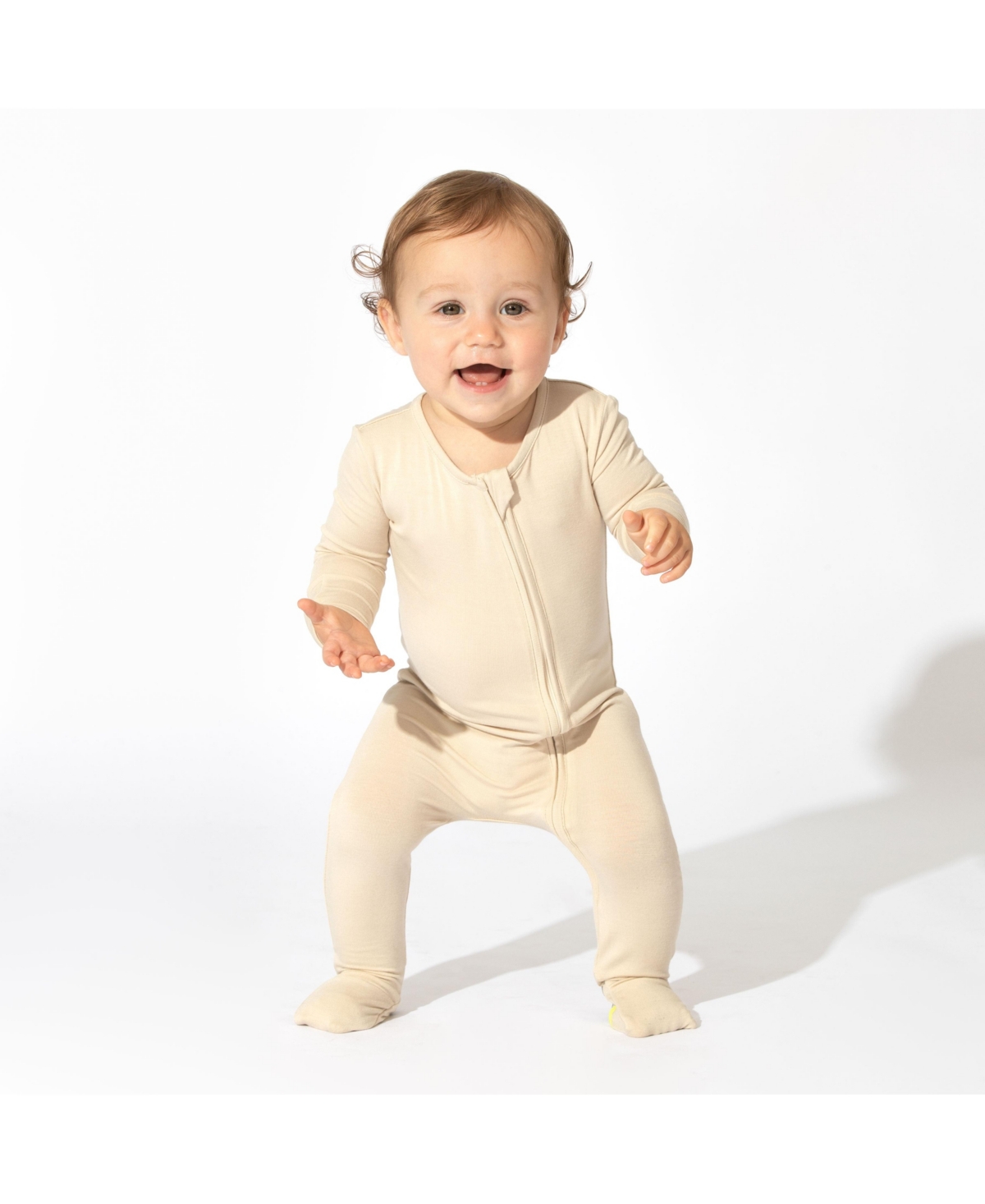 Bellabu Bear Baby Unisex BabyConvertible Footie Pajama - Oat