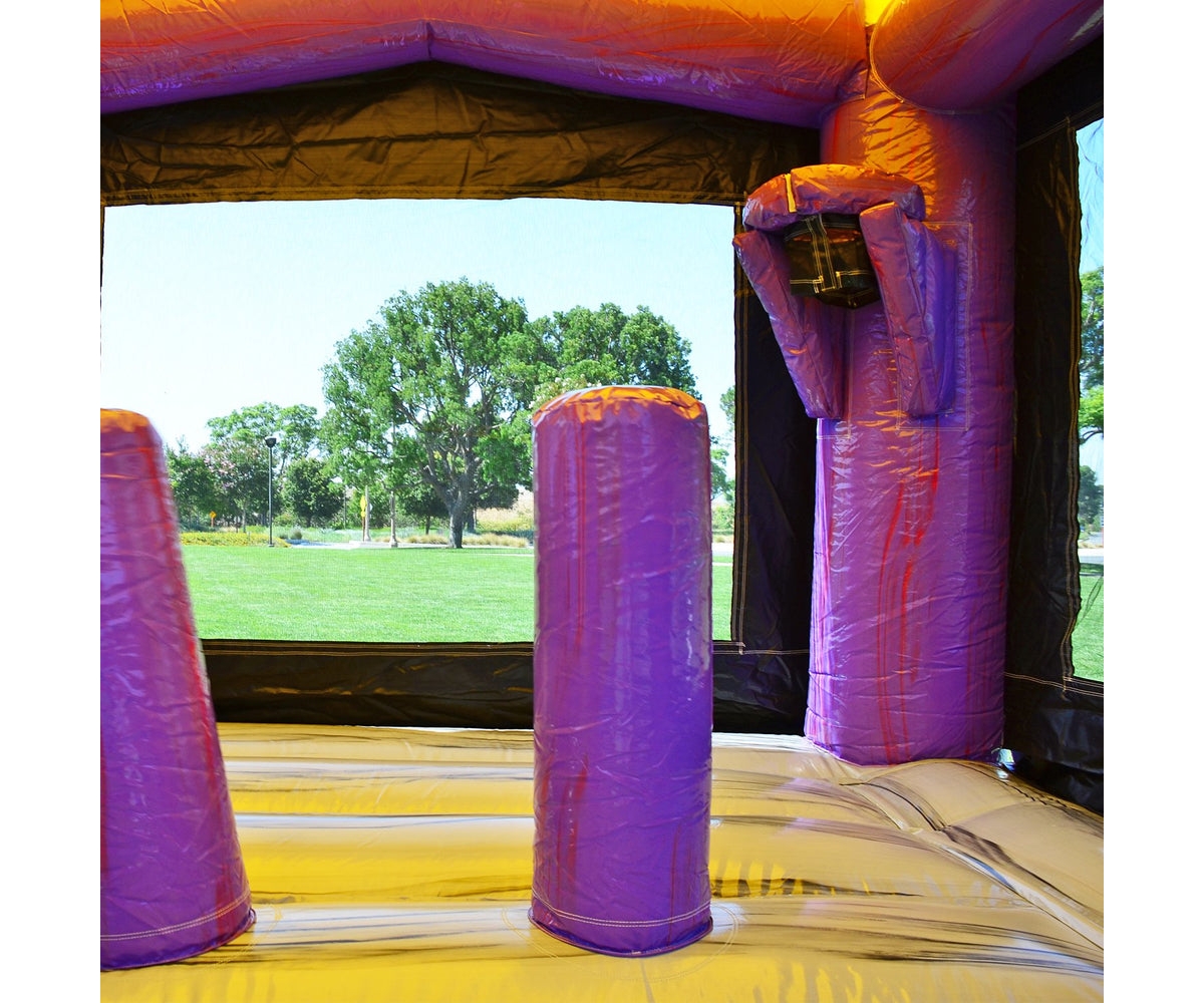 JumpOrange Thunder Commercial Grade Bounce House Water Slide with Pool for Kids and Adults (with Blower), Basketball Hoop, Wet Dry Combo, Outdoor, Big