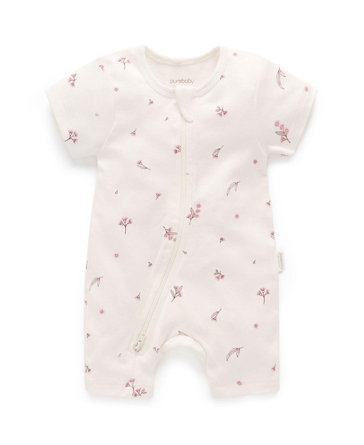 Baby Girls Shorts Sleeve Zip Coverall