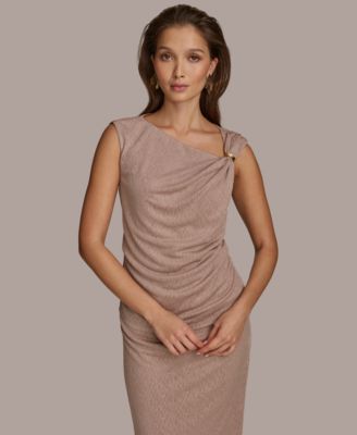 Donna Karan New York - Women's Asymmetric Neckline Sleeveless Top
