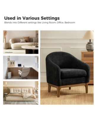 Augus Modern Boucle Armchair Chair with Adjustable Feet