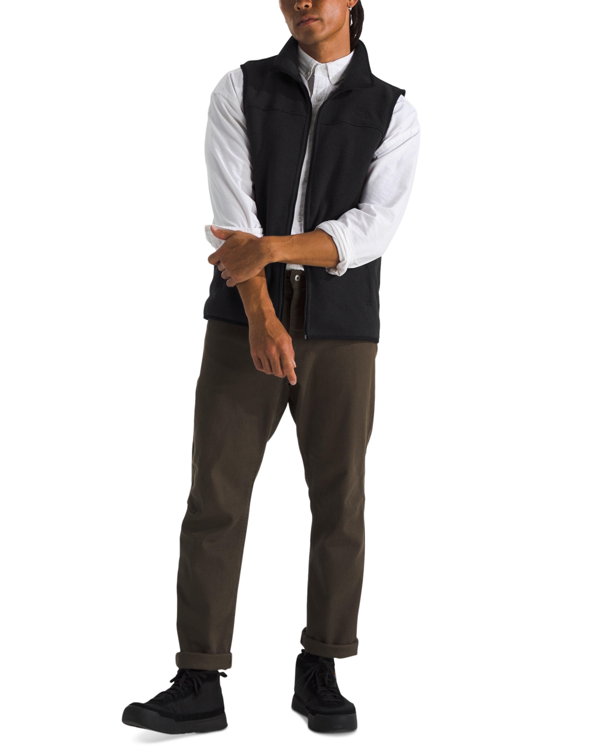 The North Face Men's Front Range Fleece Zip-Front Vest - Tnf Black Heather-npf