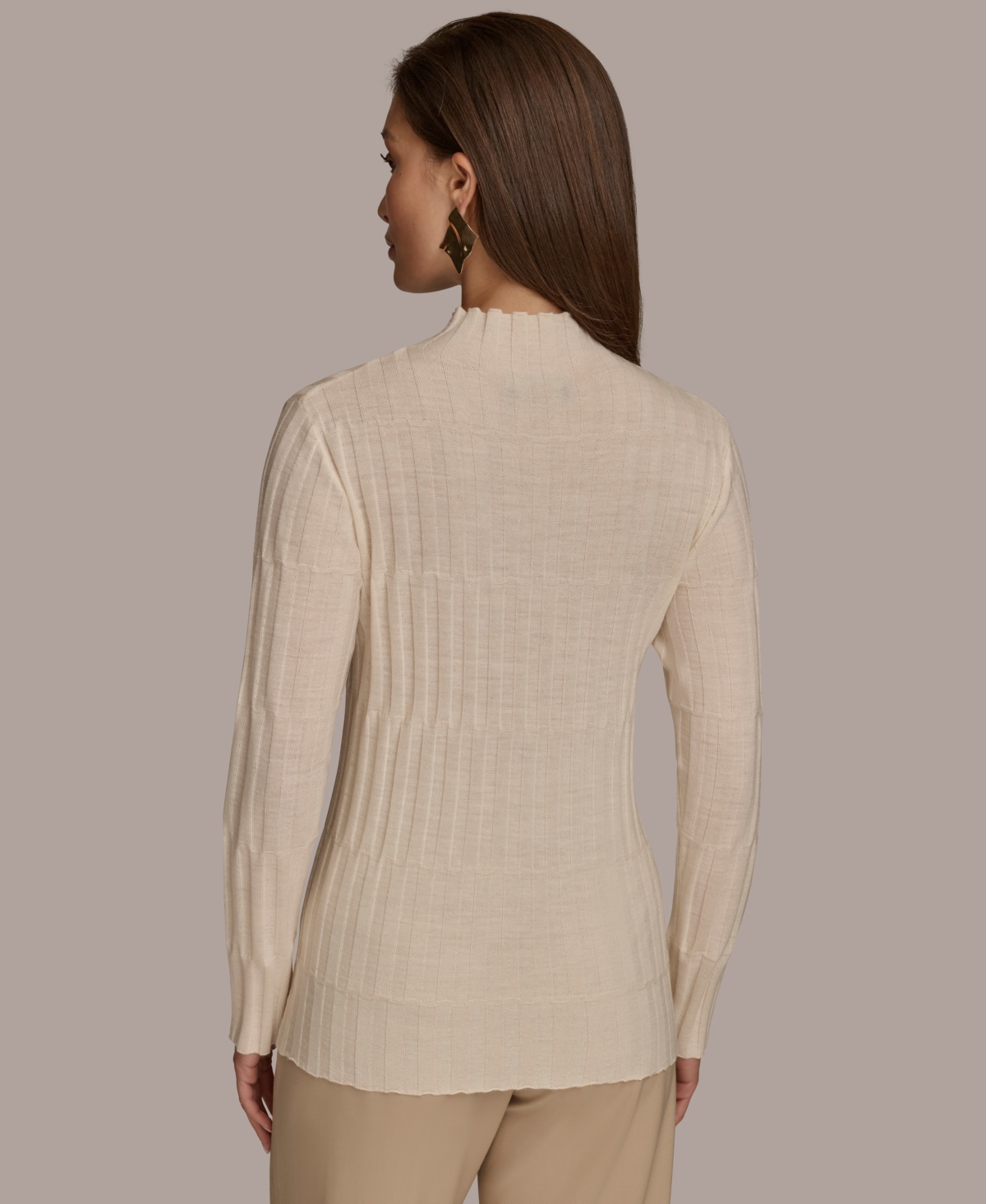 Donna Karan New York Women's Mock-Neck Merino Wool Sweater