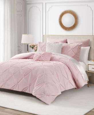 Kiss Pleat Plush 7-Pc. Comforter Set, Full/Queen