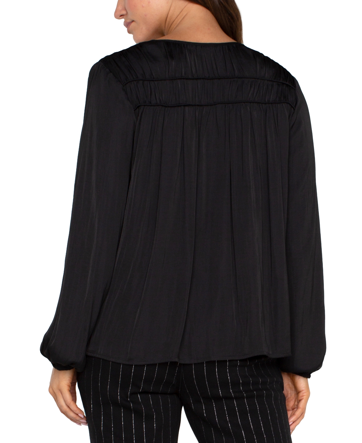 Liverpool Los Angeles Women's Smocked V-Neck Top