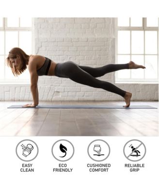 72 x 24" High Density 0.5" Thick Non Slip Home Workout Yoga Mat, Black