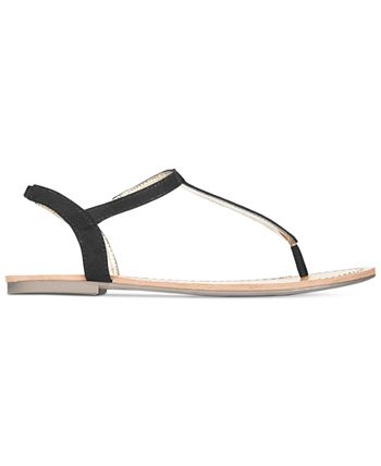Material Girl - Sage T-Strap Flat Thong Sandals