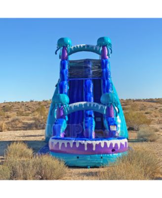 19  Electric Commercial Grade Water Slide with Splash Pool for Kids and Adults (with Blower), Outdoor Indoor, Wet Dry Use, Tall Inflatable