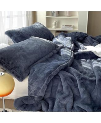Chunky Bunny Oversized King Comforter Set - Blue Steel
