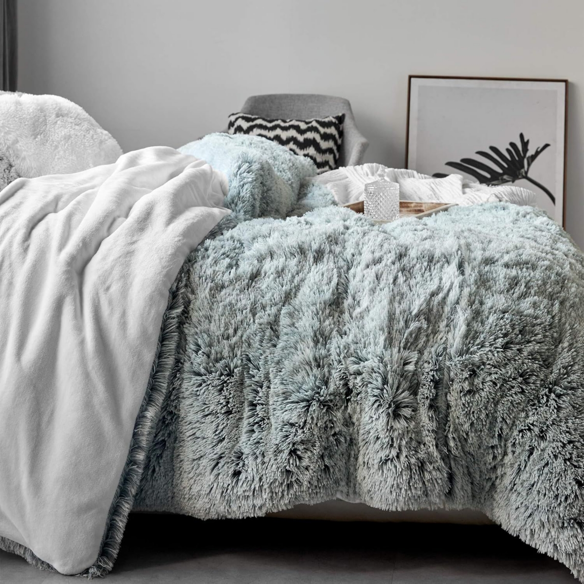 Are You Kidding - Coma Inducer Oversized Comforter Set - Frosted Navy Gray