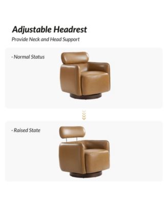 Adjustable Headrest Rick Modern Swivel Chair