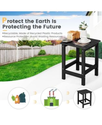 14 Inch Square Weather-Resistant Adirondack Side Table