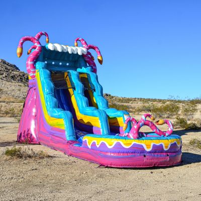 15 FT Mystery Jungle Commercial Grade Inflatable Water Slide with Pool (with Blower)